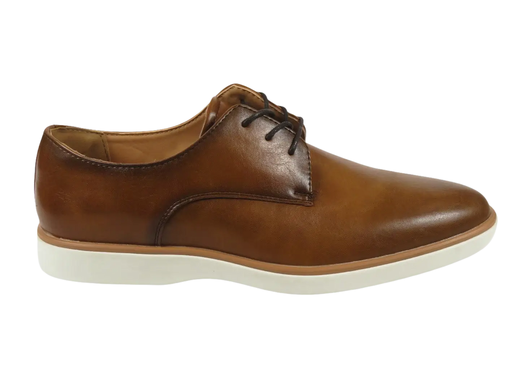 Men's Shoes By Santino Luciano Dress Comfort Light Weight H2461 Cognac
