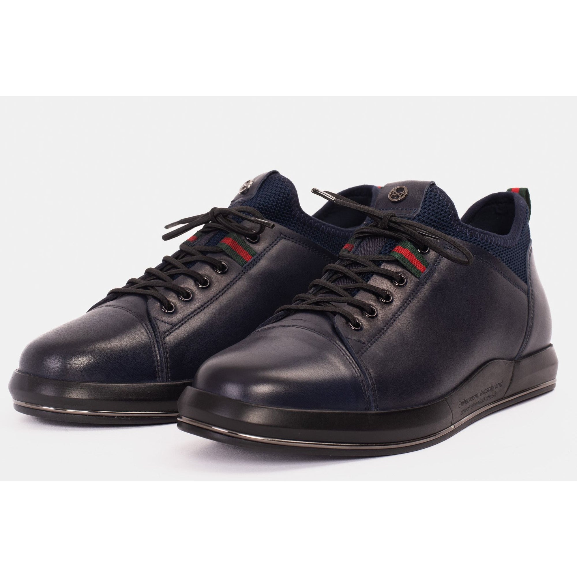 The Hoxton Navy Leather Men  Sneaker Final Sale!
