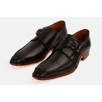 Vinci  The Hagrid Black Single Monk Strap Handmade Men Shoes