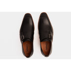 Vinci  The Hagrid Black Single Monk Strap Handmade Men Shoes
