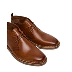 Men's Steve Madden Chuka Comfort Boot Soft Leather Lace up Harros Tan