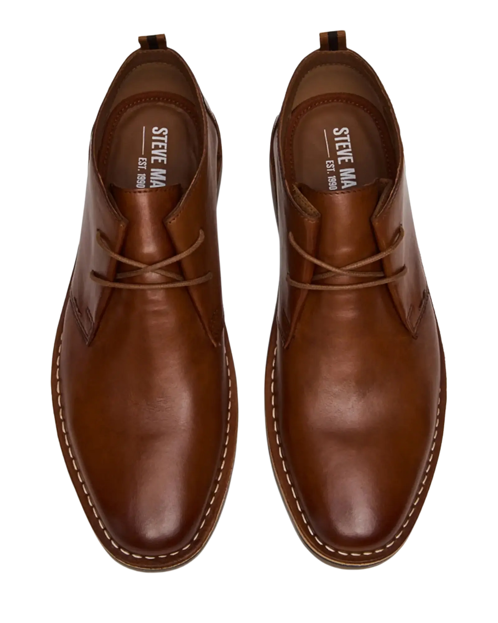 Men's Steve Madden Chuka Comfort Boot Soft Leather Lace up Harros Tan