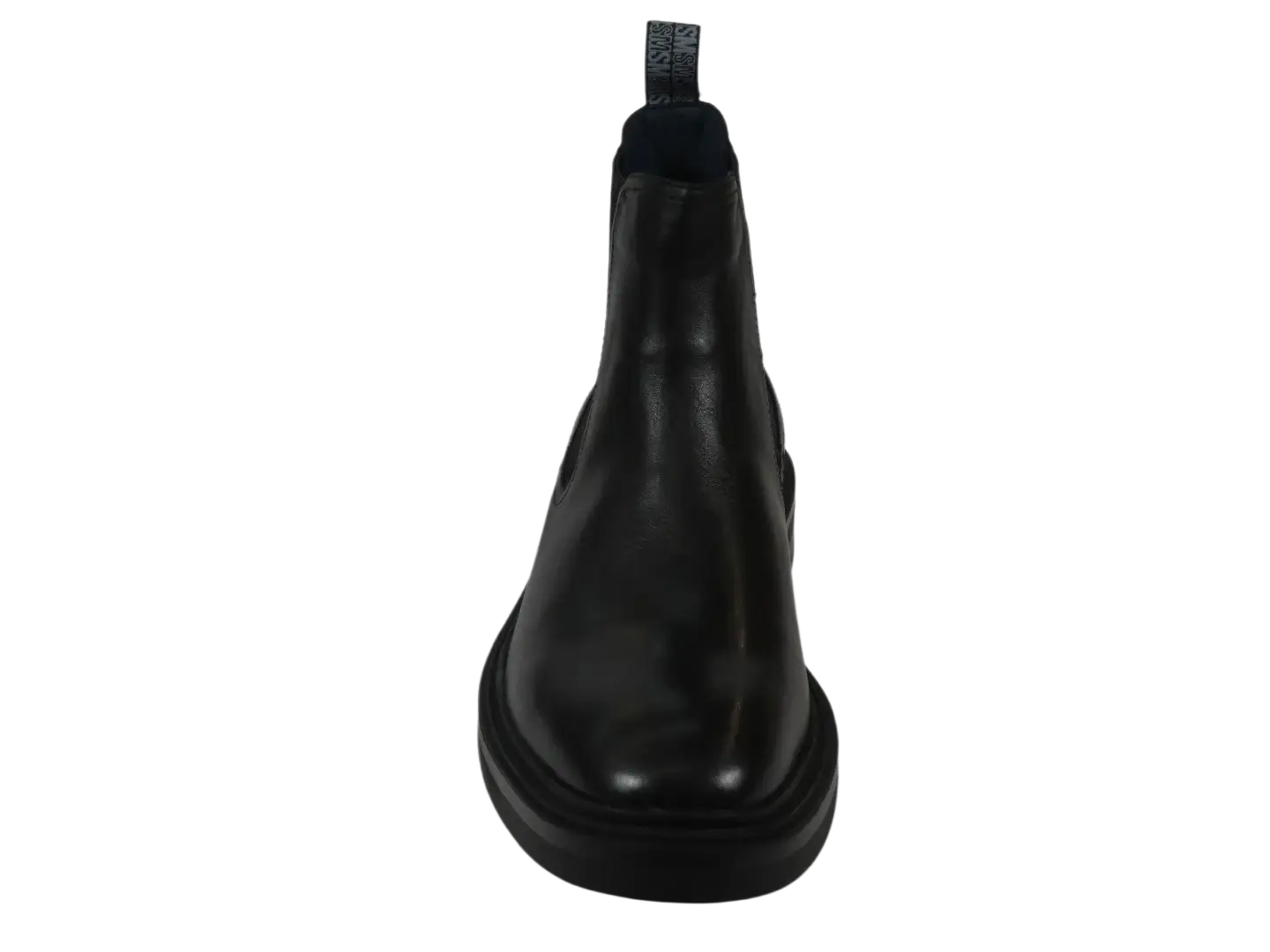 Men's Slip On Boot STEVE MADDEN Leather Upper Plain Toe Hatton Black