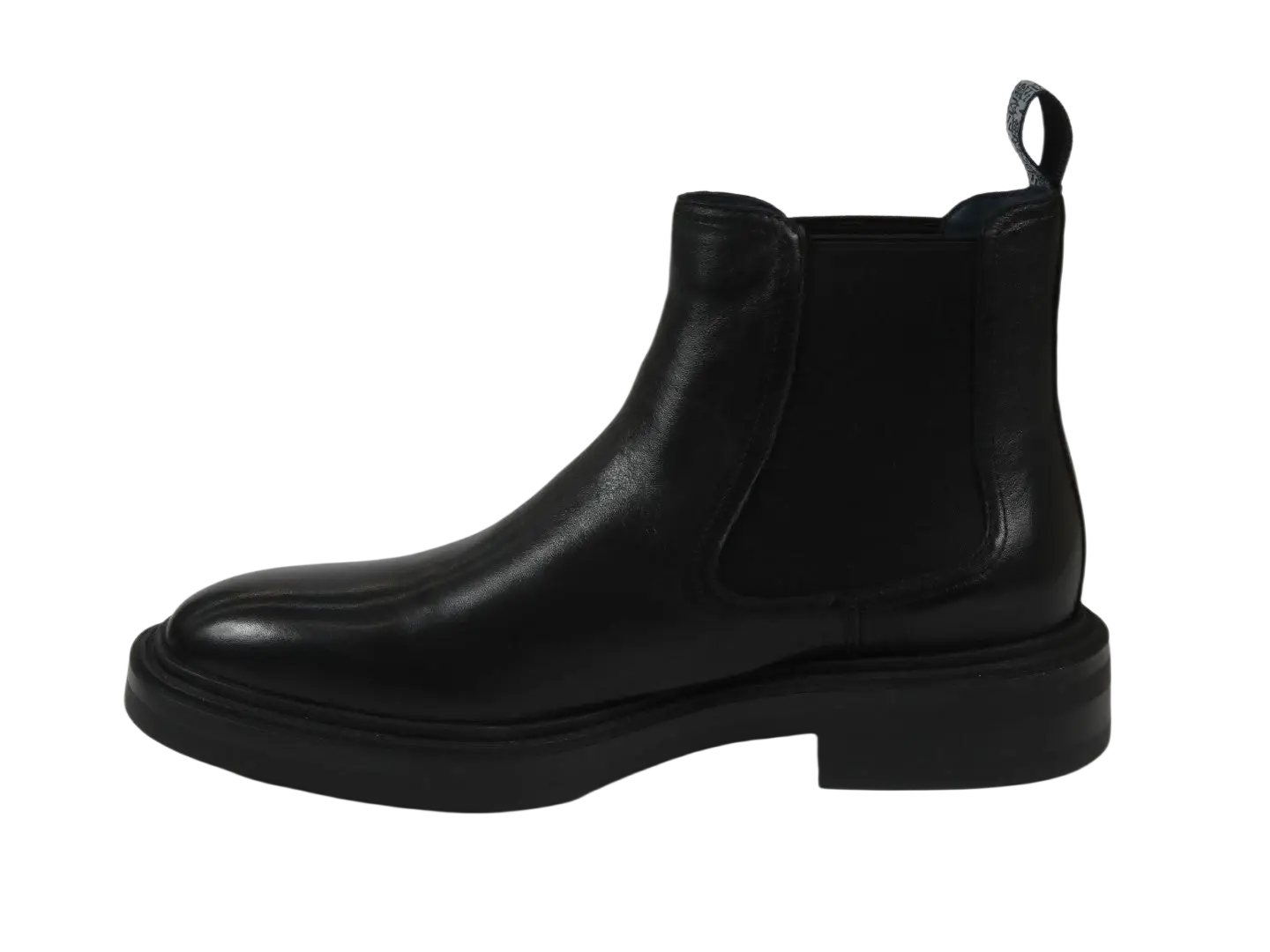 Men's Slip On Boot STEVE MADDEN Leather Upper Plain Toe Hatton Black