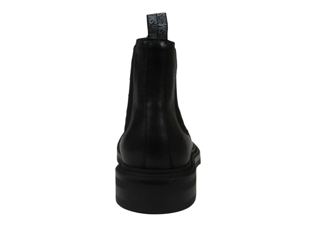 Men's Slip On Boot STEVE MADDEN Leather Upper Plain Toe Hatton Black