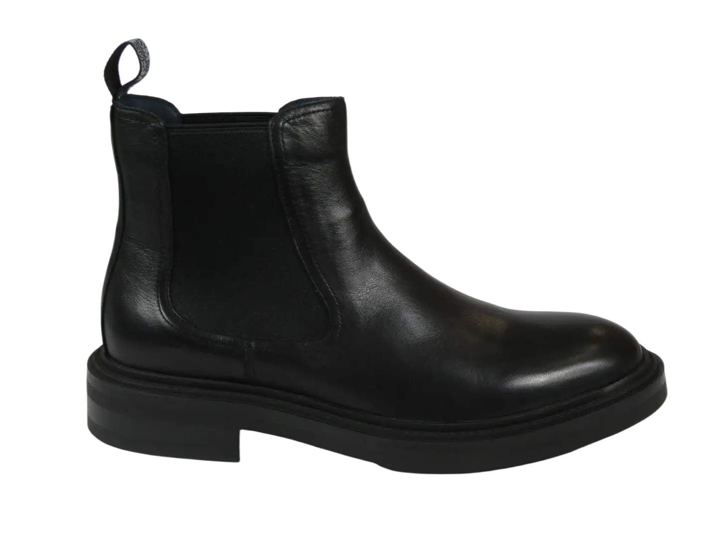 Men's Slip On Boot STEVE MADDEN Leather Upper Plain Toe Hatton Black