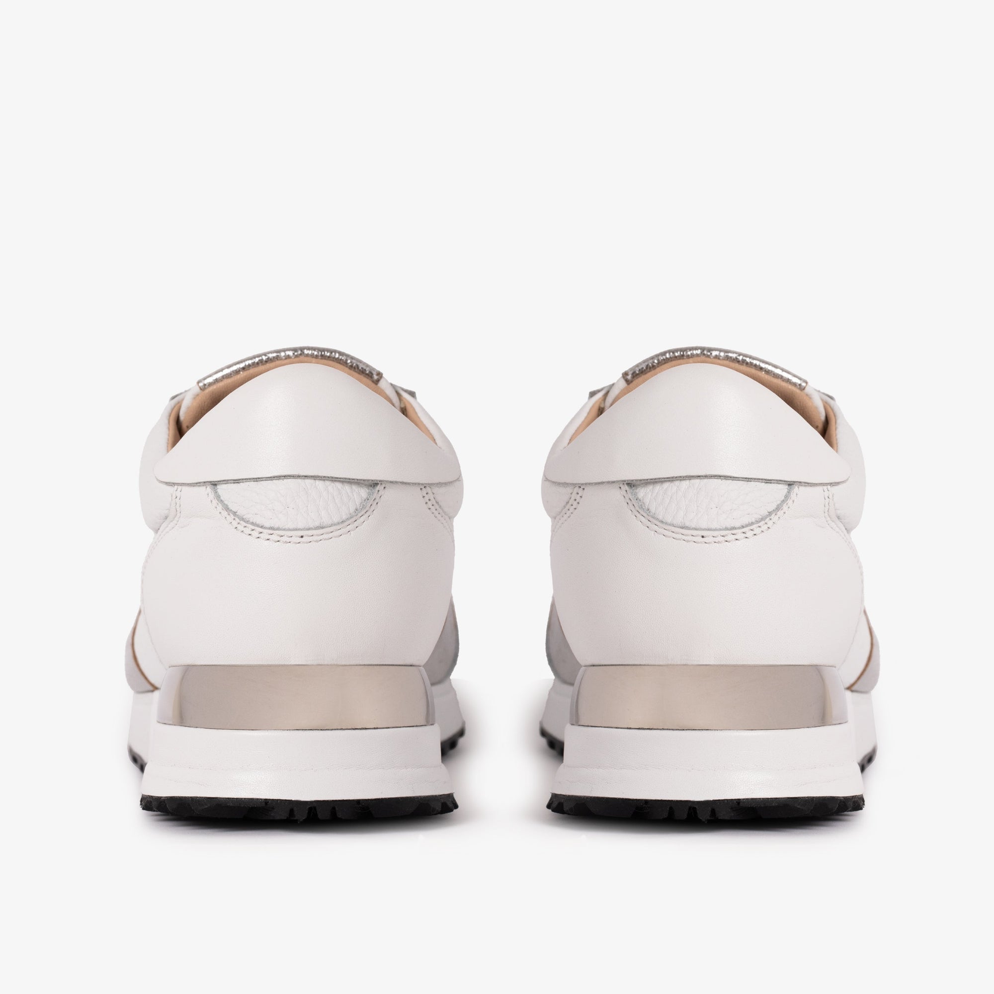 The Masal White Leather Women Sneaker