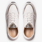 The Masal White Leather Women Sneaker