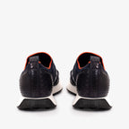 Vinci The Aslan Navy Knitted & Leather Men Leather Dress Sneaker