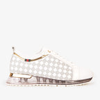 Vinci The Cenova White & Gold Leather Men Sneaker