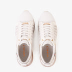 Vinci The Cenova White & Gold Leather Men Sneaker