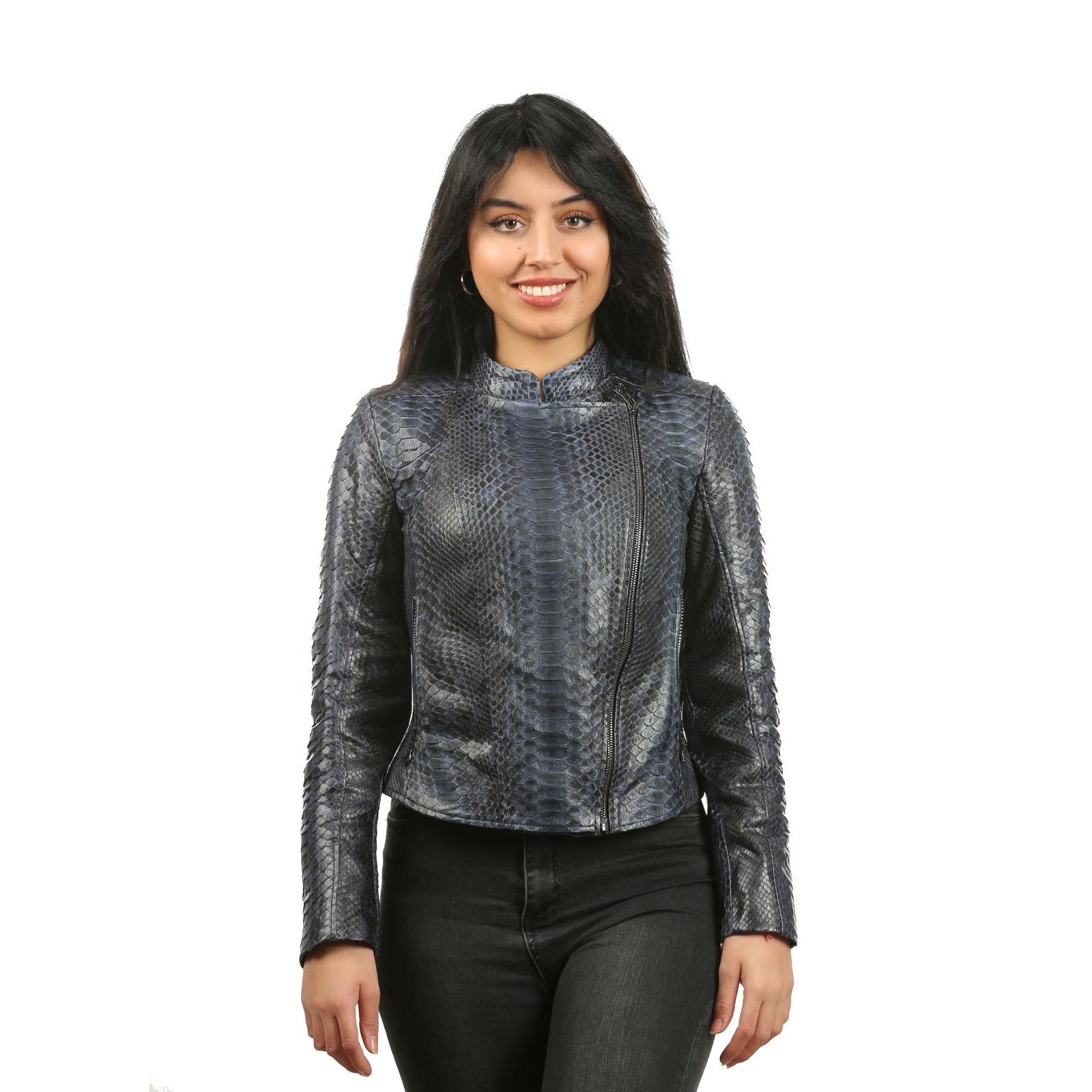 Wysox Snake Leather Women Jacket