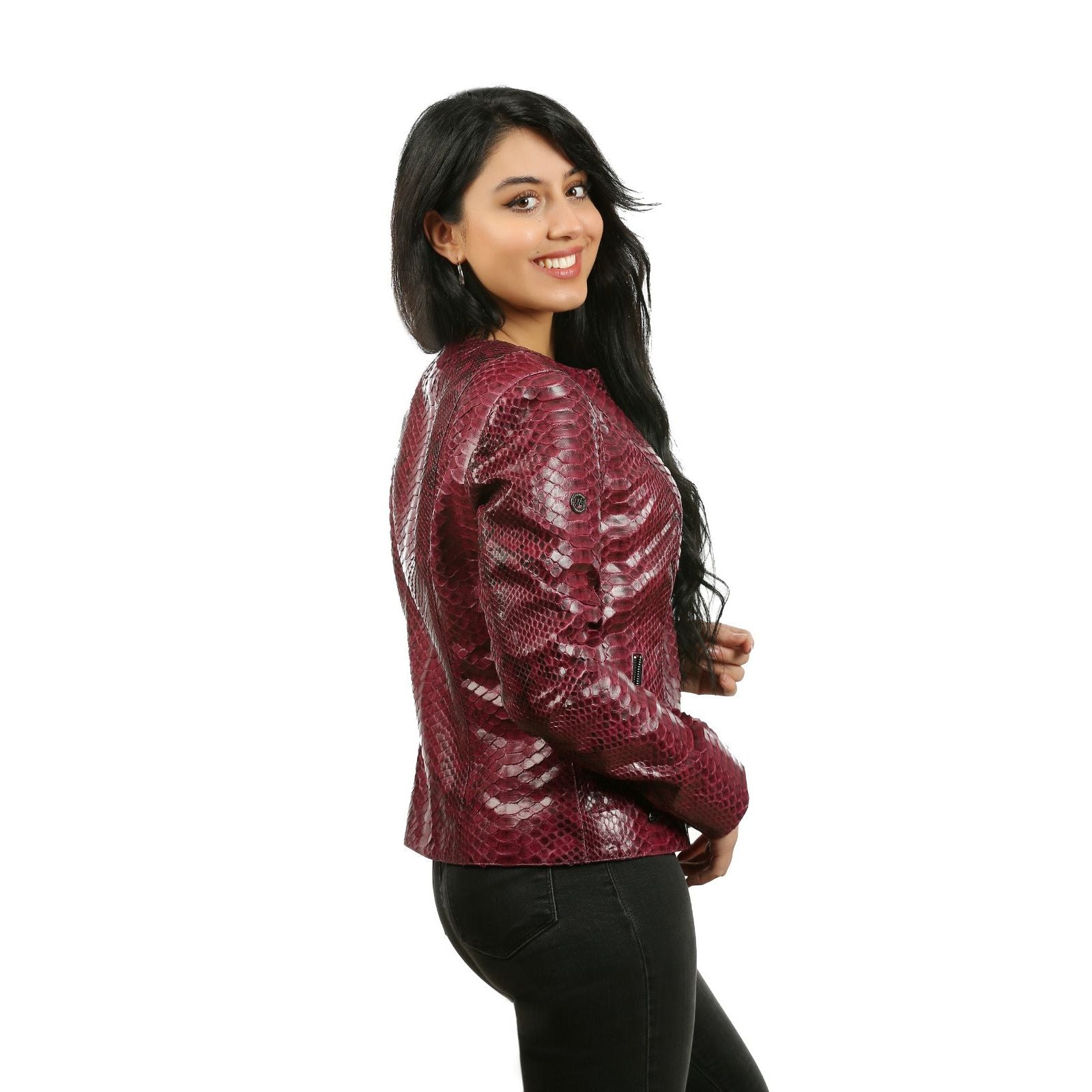 Towanda Snake Leather Women Jacket