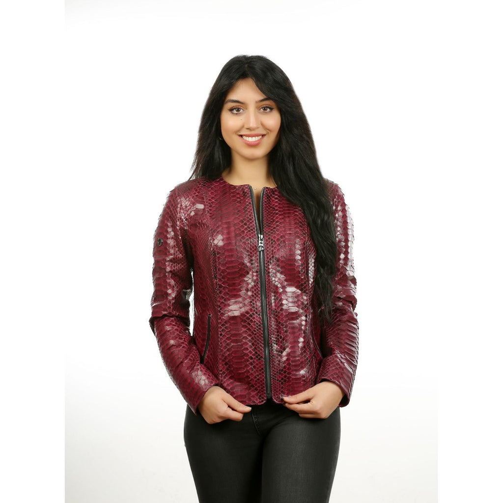 Towanda Snake Leather Women Jacket