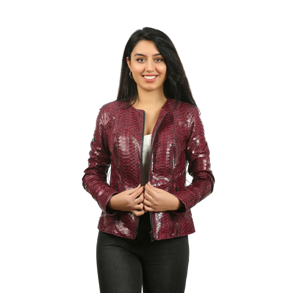 Towanda Snake Leather Women Jacket