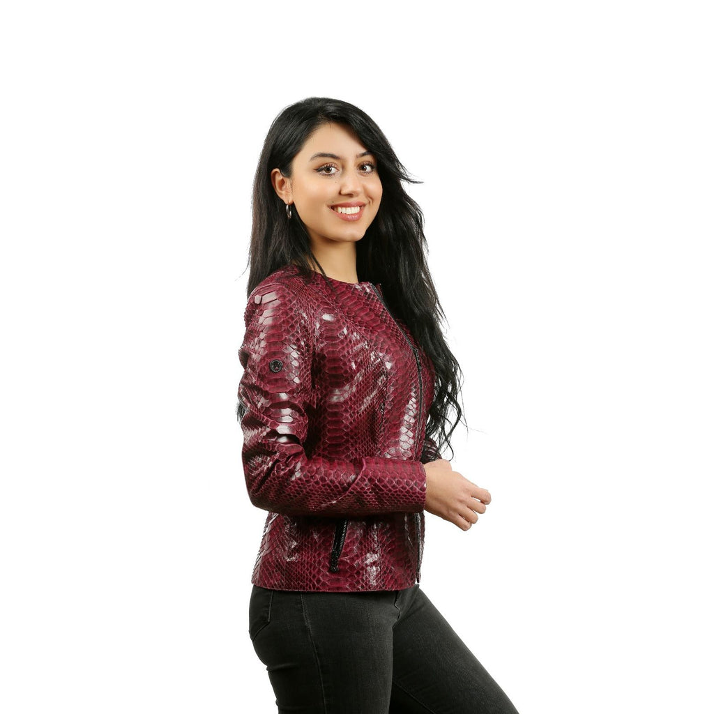 Towanda Snake Leather Women Jacket