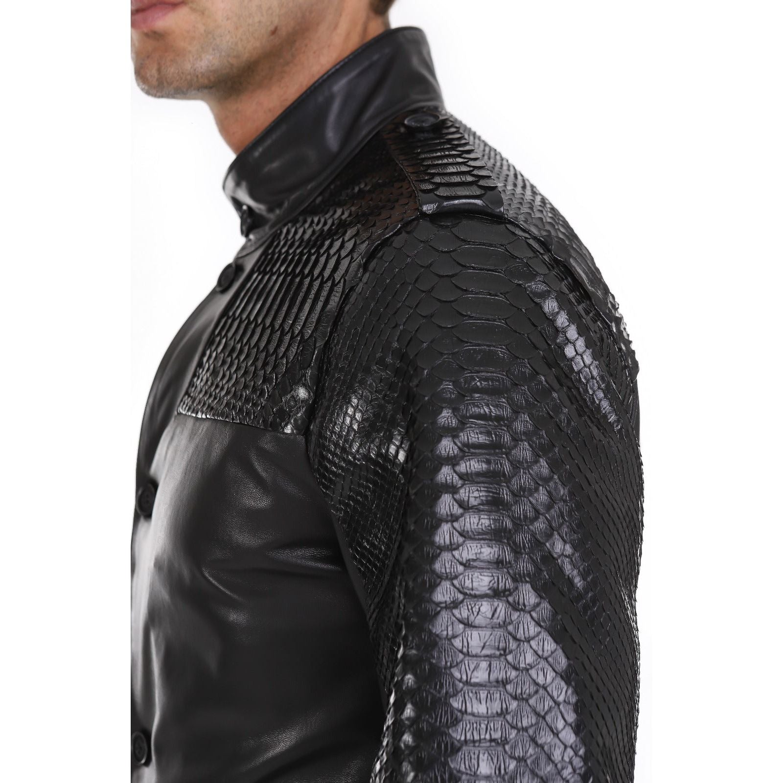 The Hepler Black Leather Men Jacket
