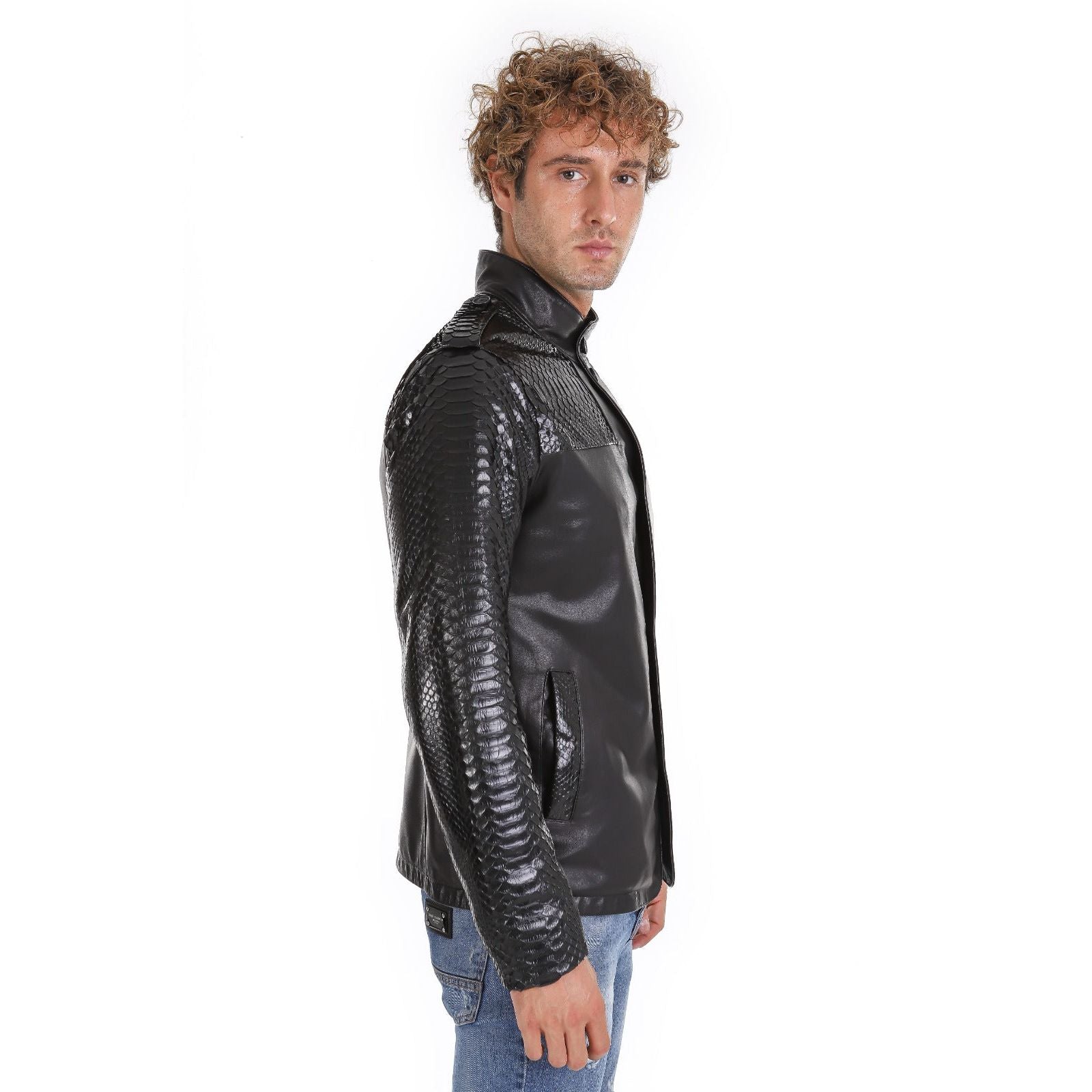 The Hepler Black Leather Men Jacket