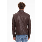 The Alamo Brown Leather Men Jacket