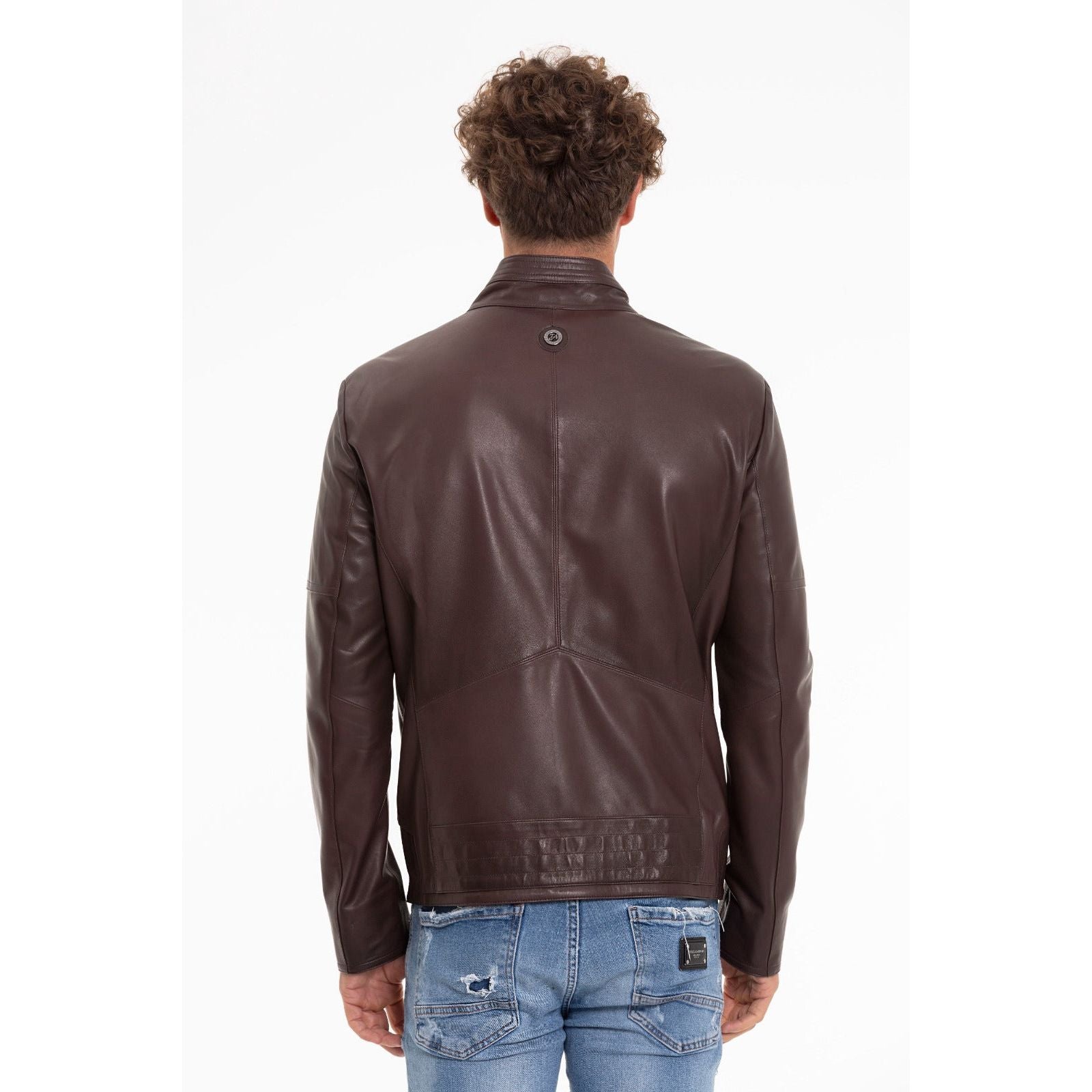 The Alamo Brown Leather Men Jacket