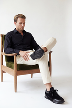 Vinci The Hudson Black Suede Men Sneaker