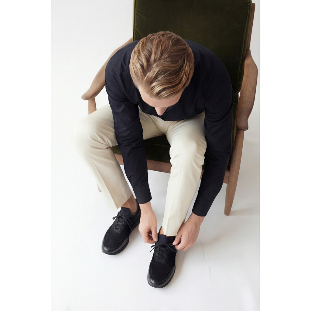Vinci The Hudson Black Suede Men Sneaker