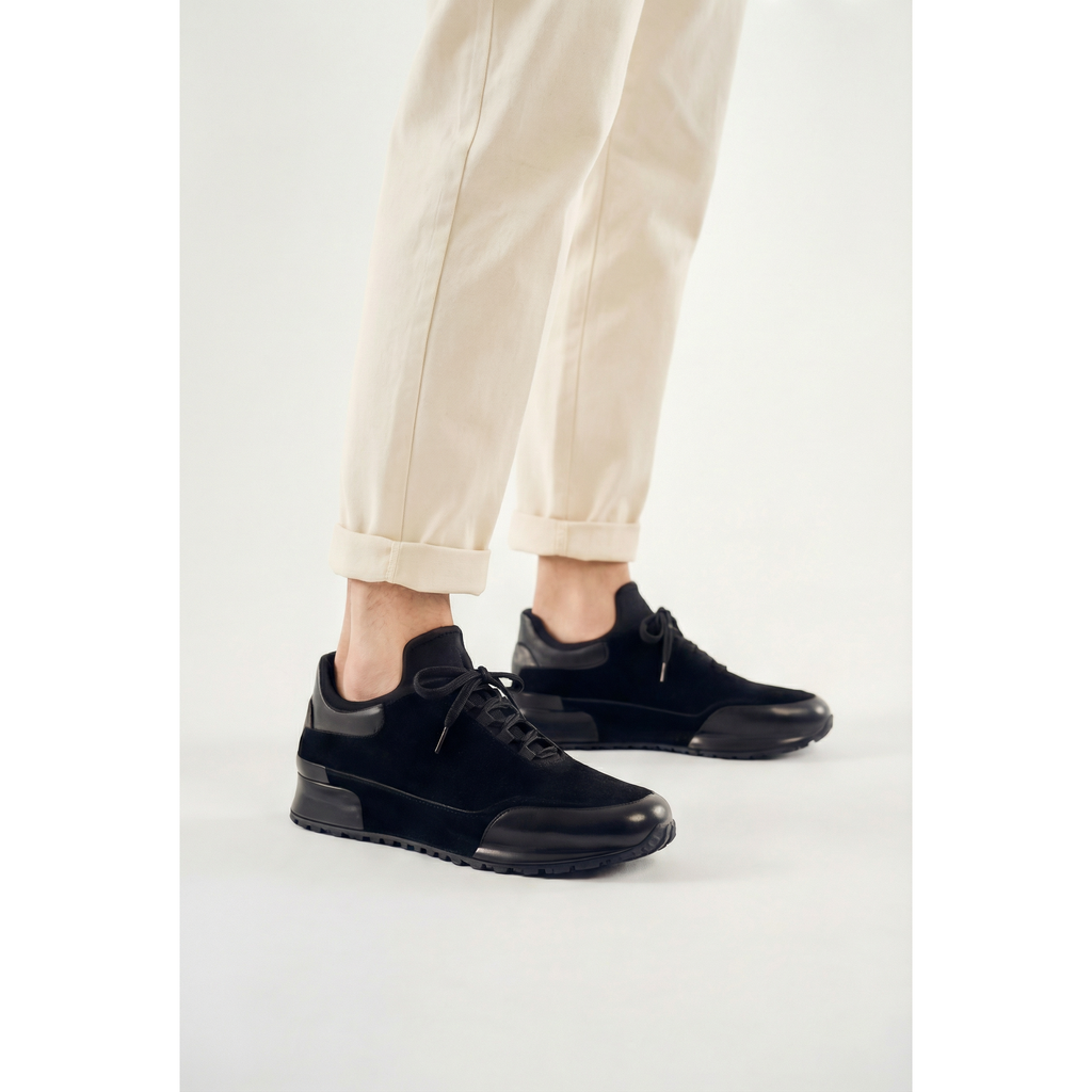 Vinci The Hudson Black Suede Men Sneaker
