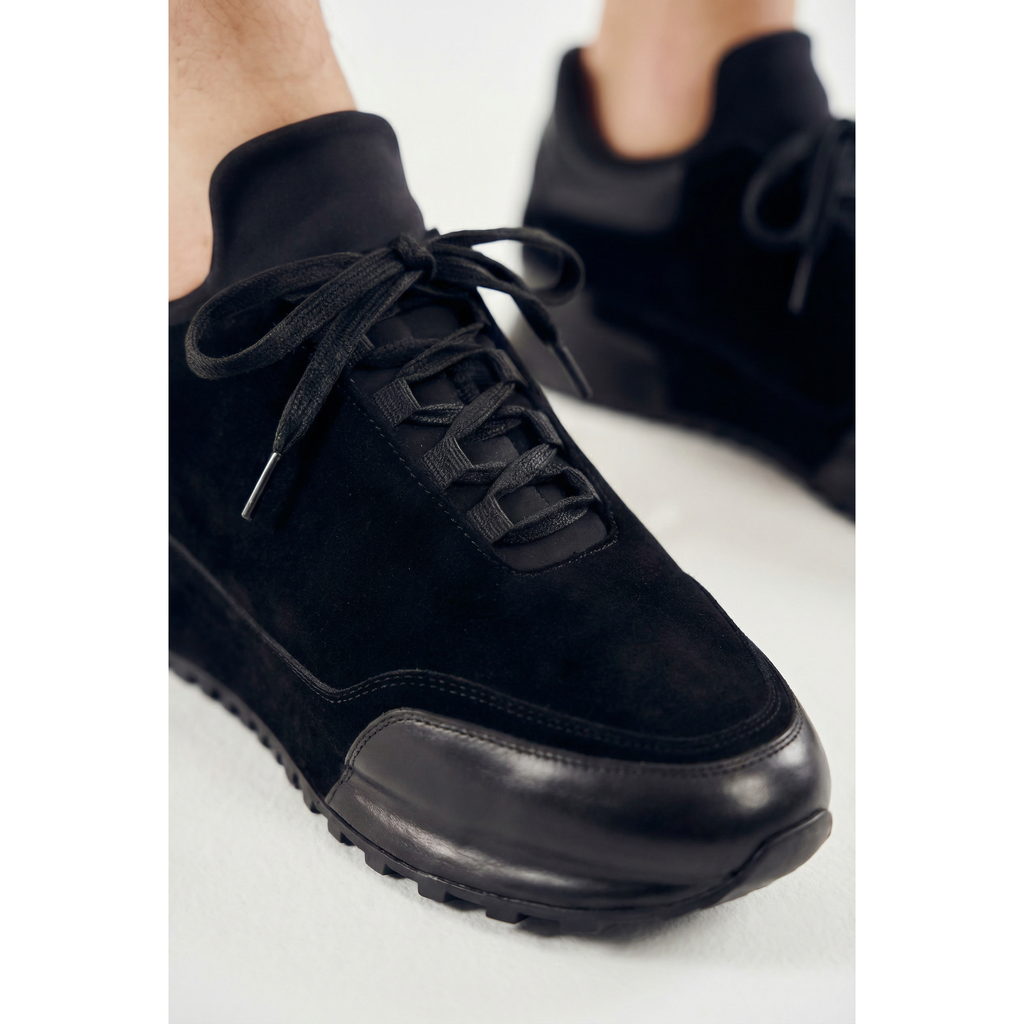 Vinci The Hudson Black Suede Men Sneaker