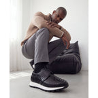 The Obsidian Black Snake Leather Men Sneaker