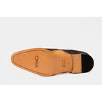Vinci The Rolls  Woven Black Leather Single Monk Strap  Handmade Men Shoes