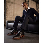 Vinci  The Hagrid Black Single Monk Strap Handmade Men Shoes