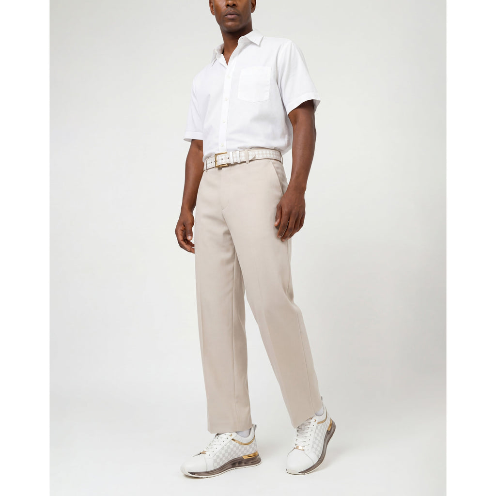 Vinci The Cenova White & Gold Leather Men Sneaker
