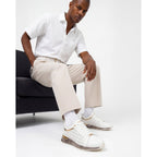 Vinci The Cenova White & Gold Leather Men Sneaker
