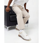 Vinci The Cenova White & Gold Leather Men Sneaker