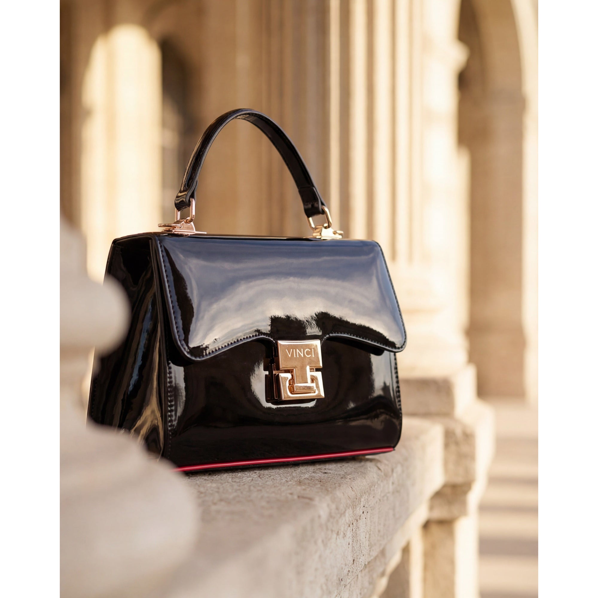The Brunello Black Patent Leather Pump Women Shoe