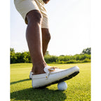 The Pisa White Leather Bit Drive Loafer Men Shoe