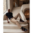 The Inferno Black & Red Leather Men Sneaker