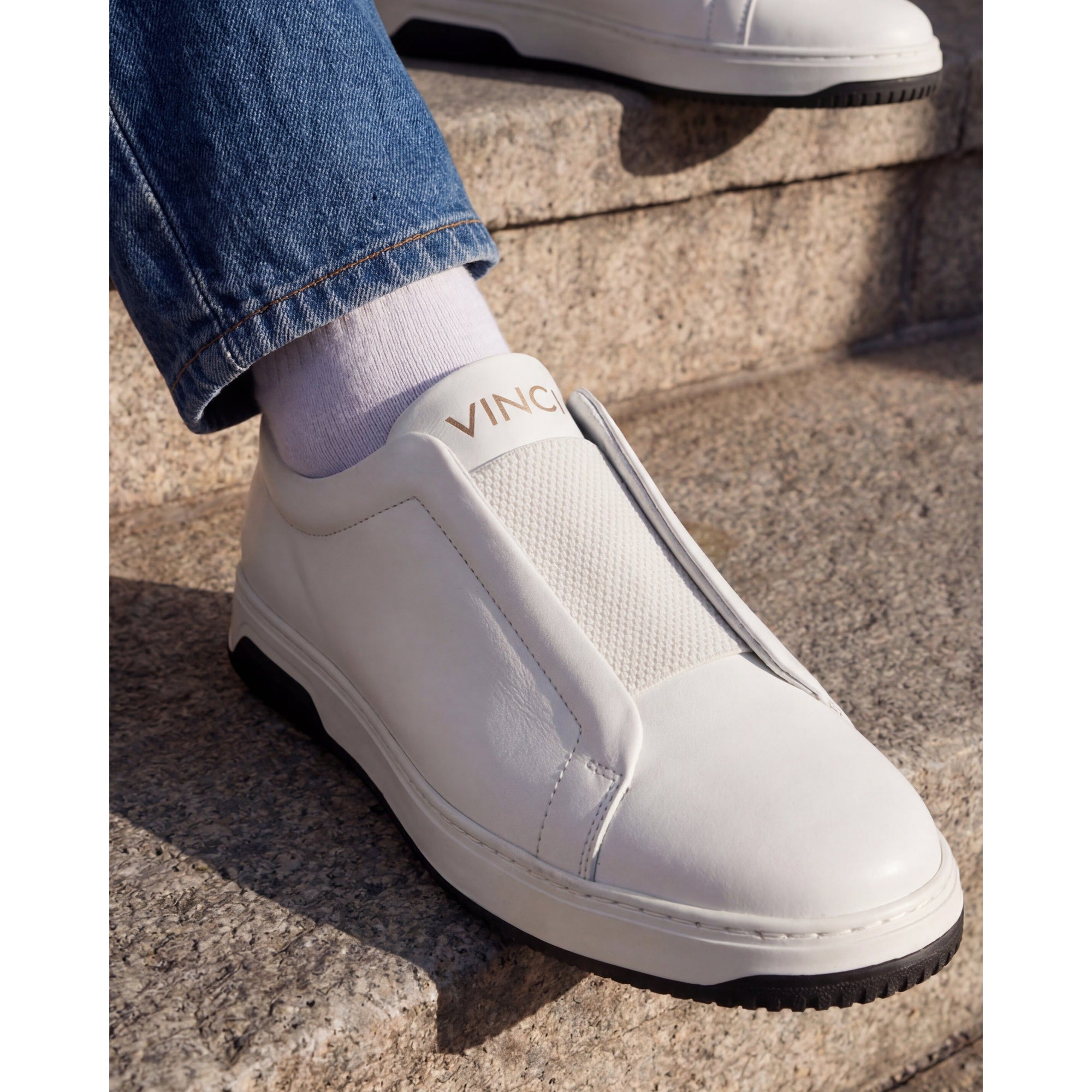 Vinci The Urgup White Men Leather Dress Sneaker