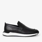 The Lumina Black Buffalo Leather Women Sneaker