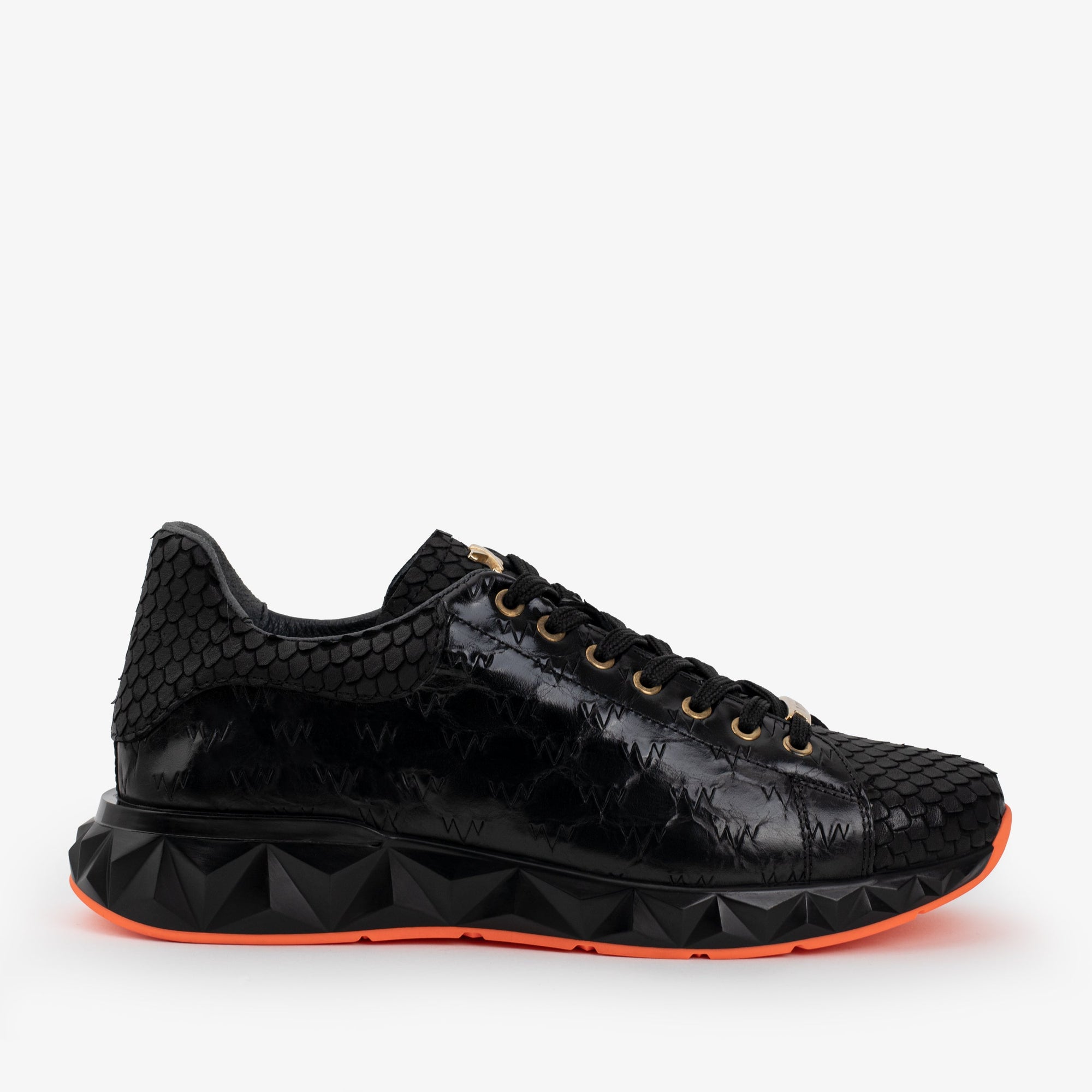 Vinci The Caesars Black Leather  Men Sneaker