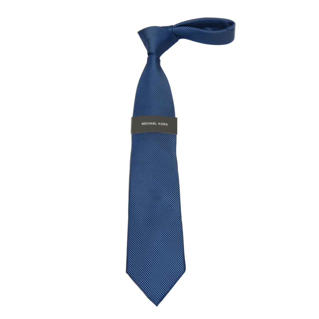 Men's Michael Kors Tie Classic Woven Silky Feel #MK-4 Blue Dots