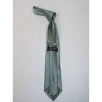 Men's Bergamo New York Tie Satin Silky Feel #Berg-5 Green Circles
