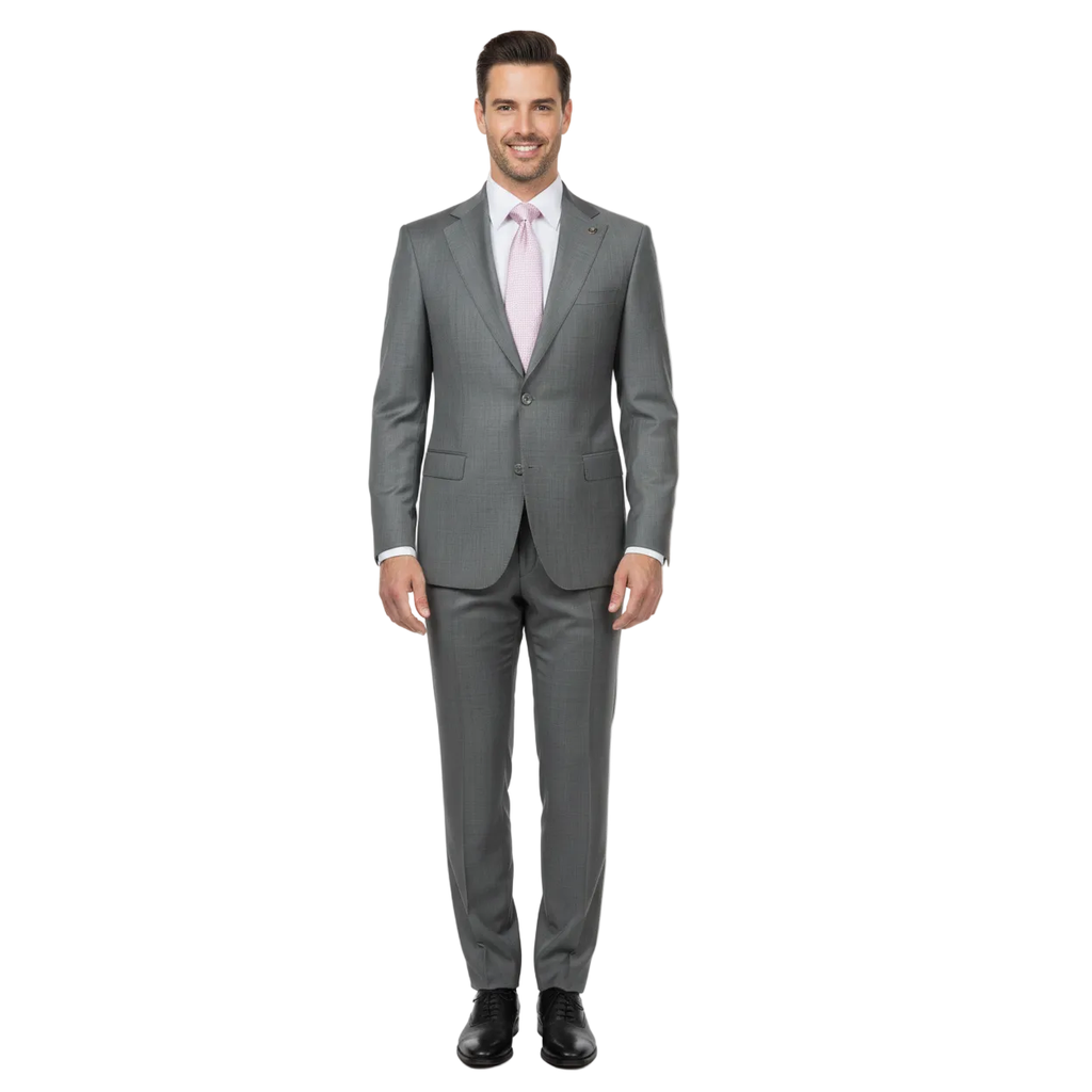 Men's Fabio Matteo Turkish Suit Extra Fine Super 160's Italian Wool FB222 #19 Gray