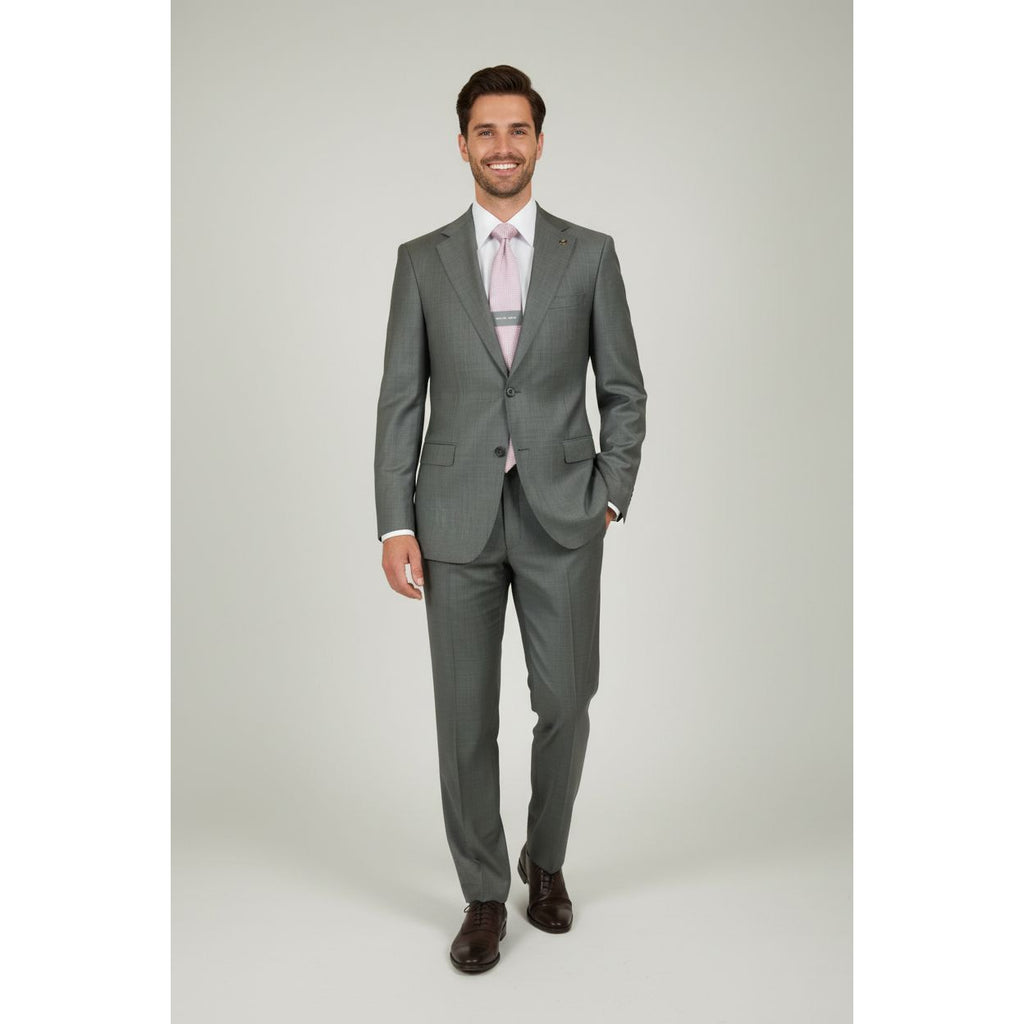 Men's Fabio Matteo Turkish Suit Extra Fine Super 160's Italian Wool FB222 #19 Gray