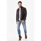 The Modena Matte Espresso Leather Men Jacket