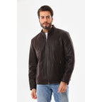 The Varden Brown Leather Men Jacket