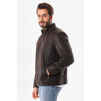 The Modena Matte Espresso Leather Men Jacket