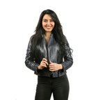 Wysox Snake Leather Women Jacket