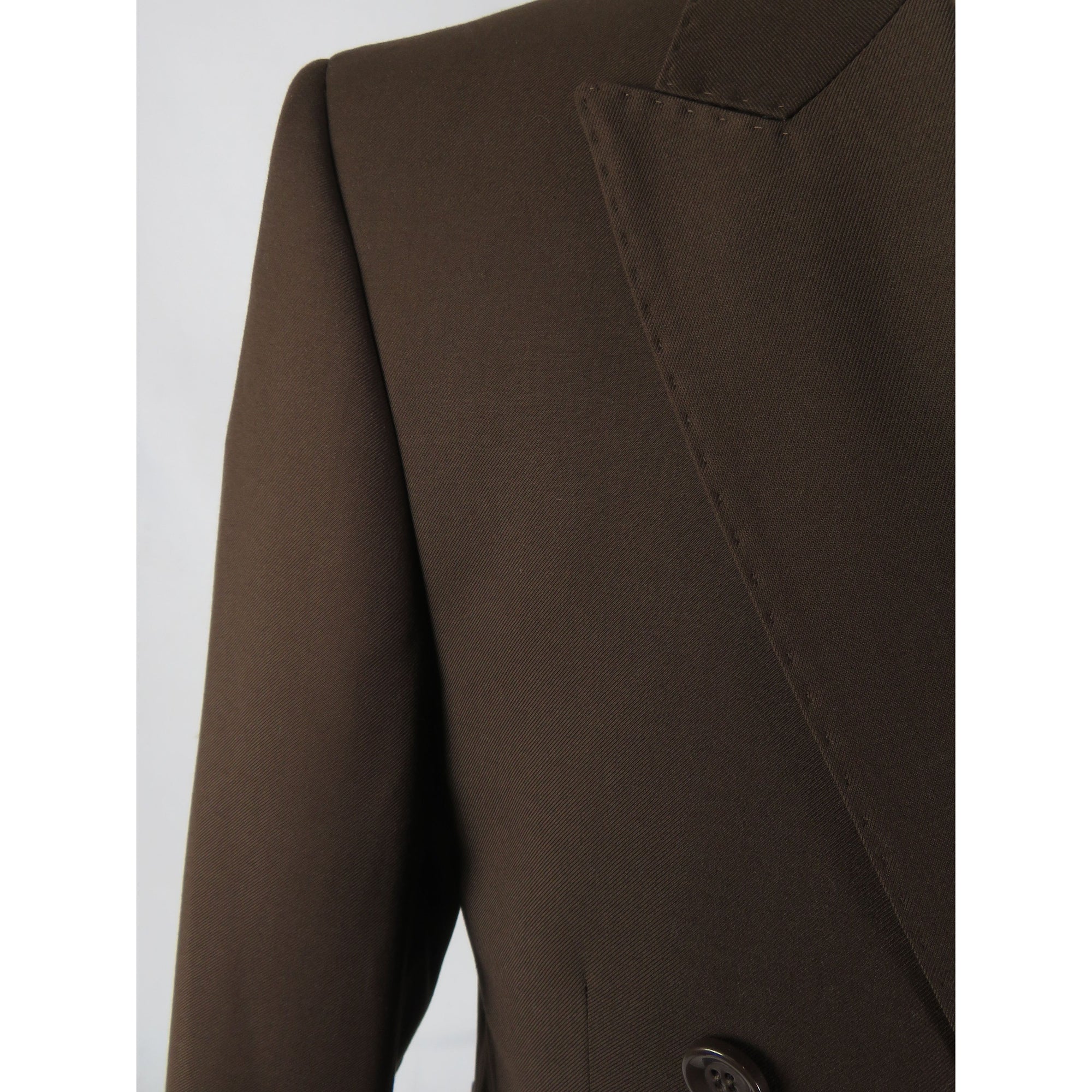 Men Apollo King Double Breasted Formal Business Suit Pleated Pants DM24 Brown
