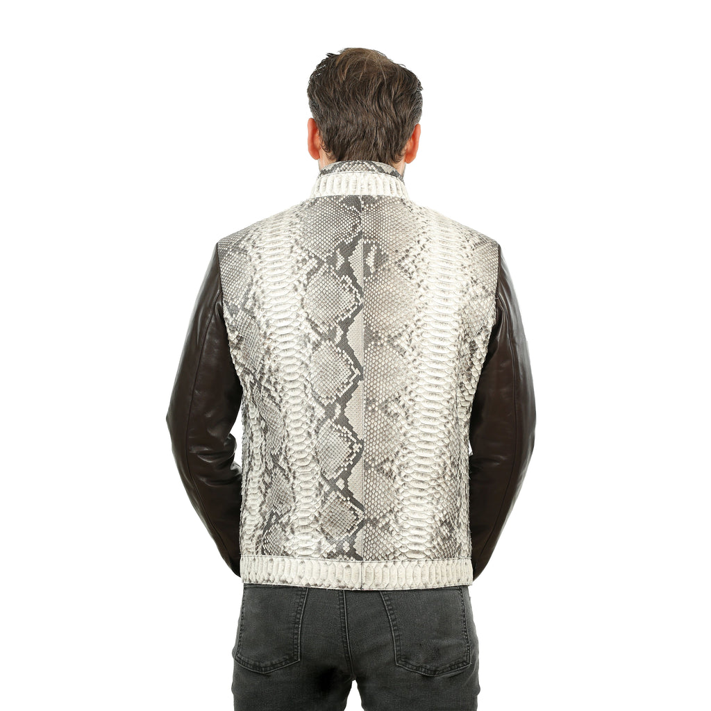 The Masten Snake Natural Leather Men Jacket